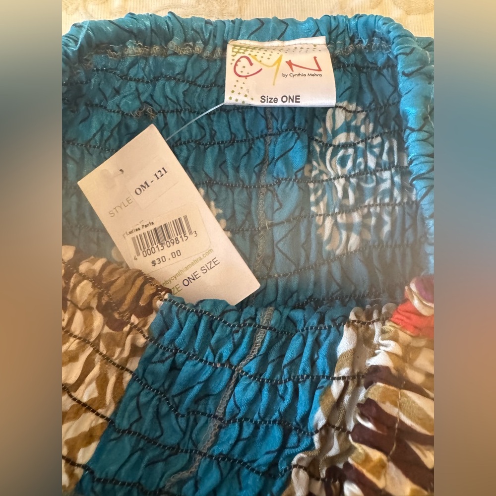 NWT Colorful Patterned Pants One Size - Picture 5 of 5